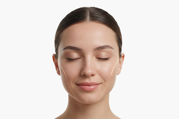 Woman with a neutral expression on a white background