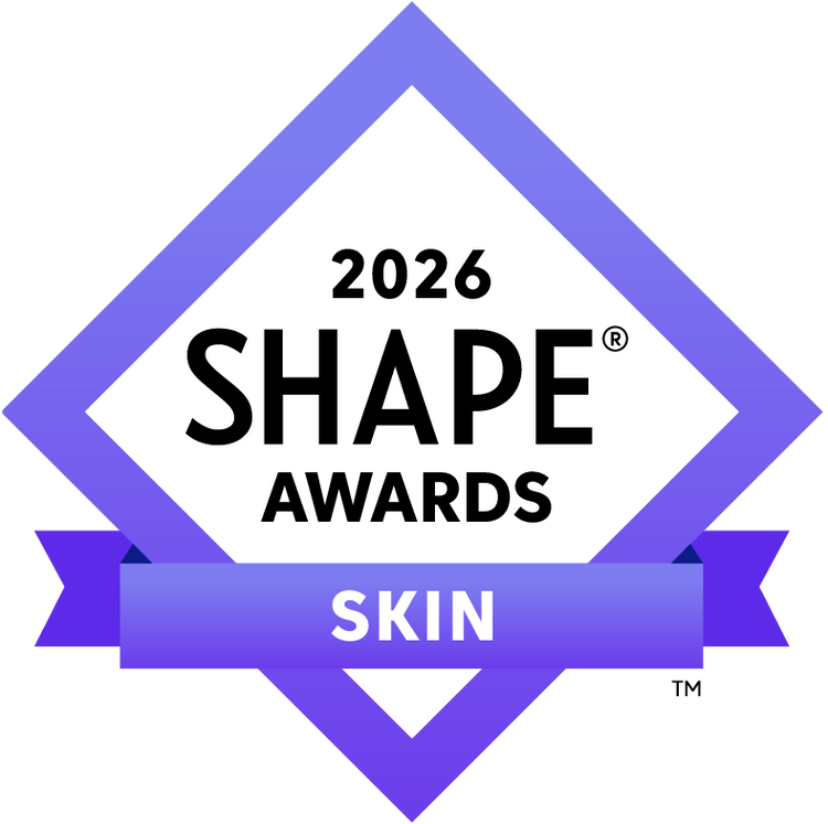 2026 SHAPE Awards Skin logo with purple border and white background