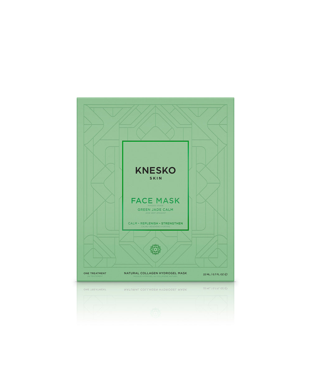 green jade collagen face mask package
