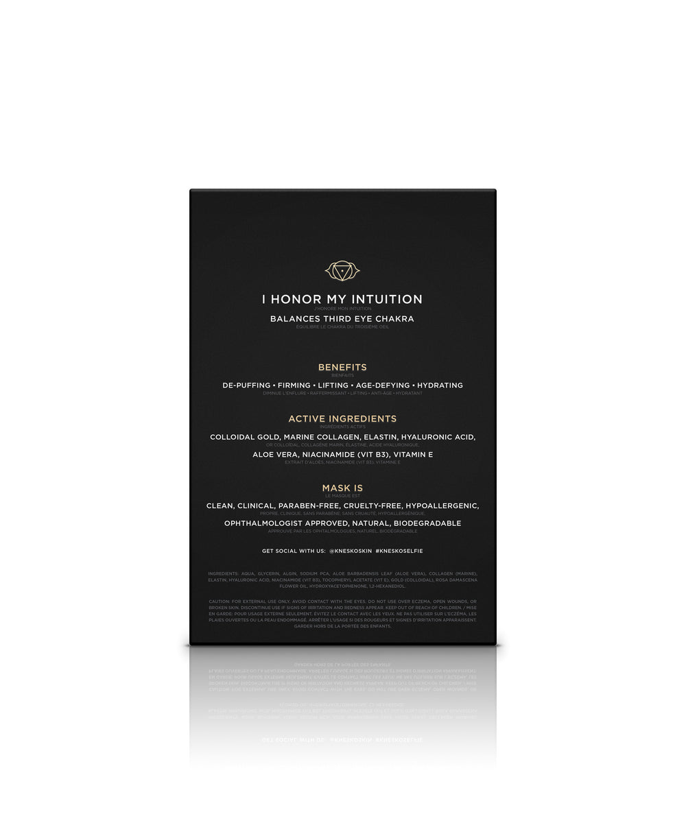 Back of a Nano Gold Repair Collagen Eye Mask box.