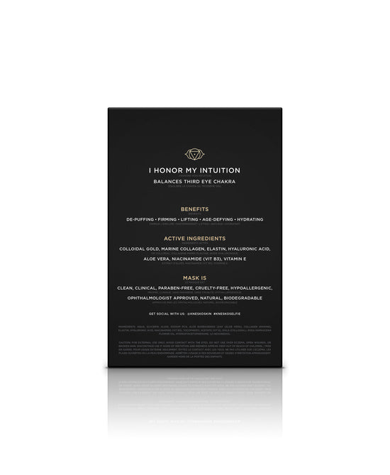 Back of a Nano Gold Repair Collagen Eye Mask box.