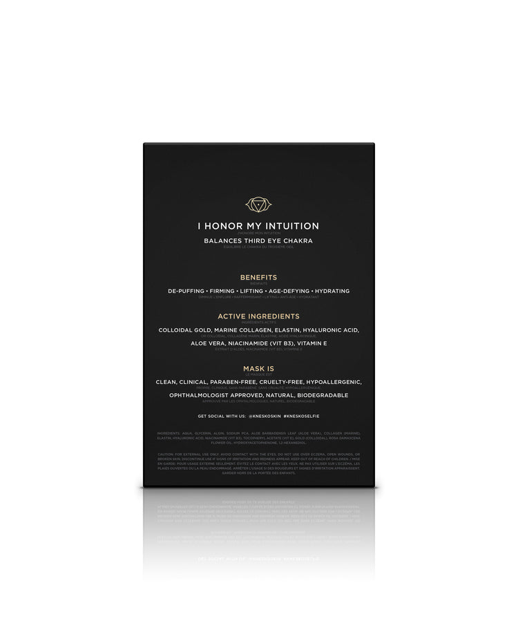 Back of a Nano Gold Repair Collagen Eye Mask box.