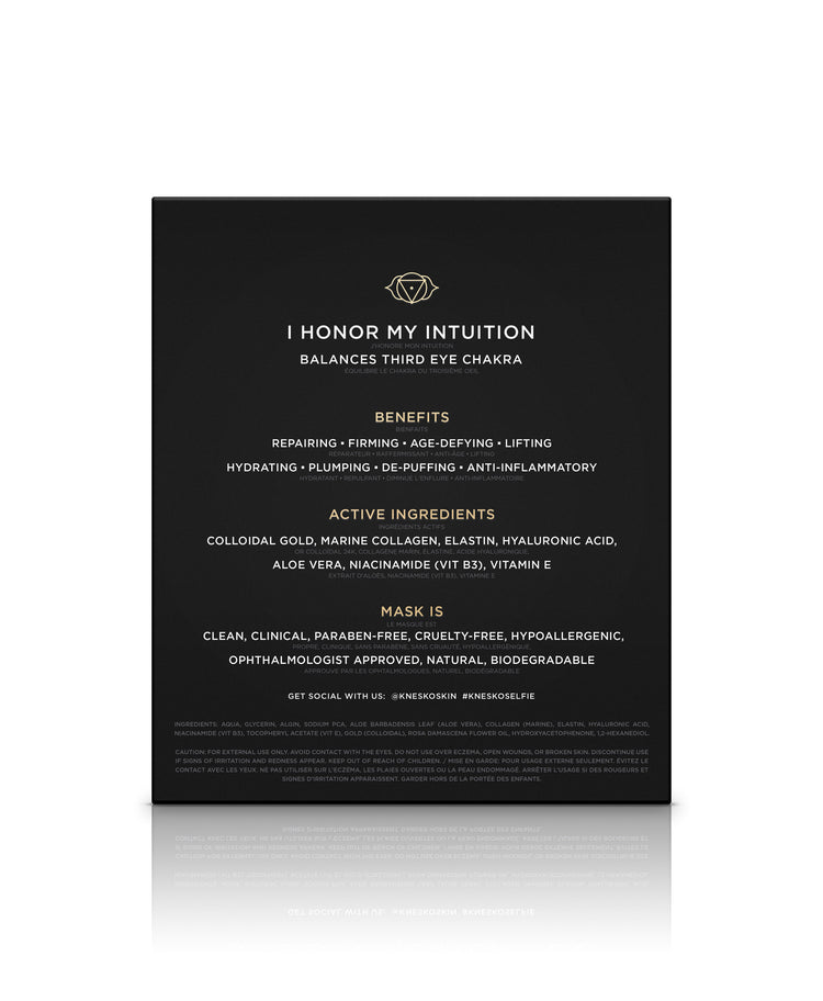 Back of a Nano Gold Repair Collagen Face Mask box.