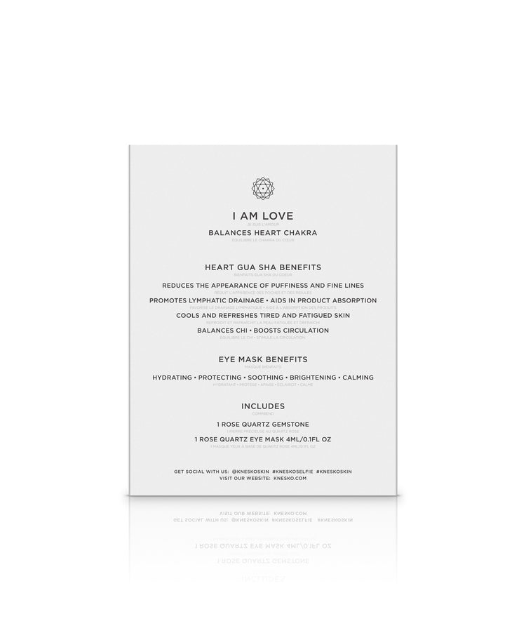 Back of the Rose Quartz Gua Sha box.